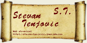 Stevan Tenjović vizit kartica